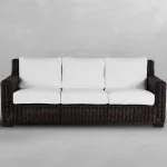 Rustic N-dura Resin Wicker Outdoor Sofa - Image 8