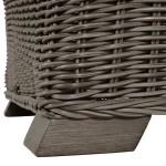 Rustic Woven N-dura Resin Wicker Outdoor Lounge Chair