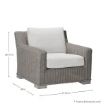 Rustic Woven N-dura Resin Wicker Outdoor Lounge Chair - Image 17
