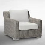 Rustic Woven N-dura Resin Wicker Outdoor Lounge Chair - Image 11