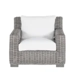 Rustic Woven N-dura Resin Wicker Outdoor Lounge Chair - Image 9