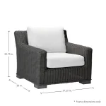 Rustic Woven N-dura Resin Wicker Outdoor Lounge Chair - Image 8