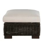 Rustic N-dura Resin Wicker Outdoor Woven Ottoman - Image 31