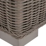 Rustic N-dura Resin Wicker Outdoor Woven Ottoman - Image 30
