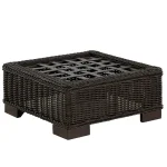 Rustic N-dura Resin Wicker Outdoor Woven Ottoman - Image 24