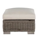 Rustic N-dura Resin Wicker Outdoor Woven Ottoman - Image 19