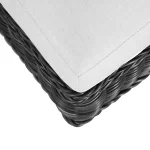Rustic N-dura Resin Wicker Outdoor Woven Ottoman - Image 3