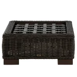 Rustic N-dura Resin Wicker Outdoor Woven Ottoman - Image 15