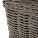 Rustic N-dura Resin Wicker Outdoor Woven Ottoman - Image 14
