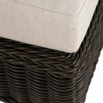 Rustic N-dura Resin Wicker Outdoor Woven Ottoman - Image 6