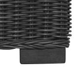 Rustic N-dura Resin Wicker Outdoor Woven Ottoman - Image 5
