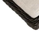 Rustic N-dura Resin Wicker Outdoor Woven Ottoman - Image 4