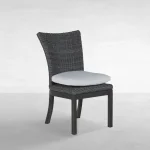 Rustic Woven N-dura Resin Wicker Outdoor Side Chair - Image 18