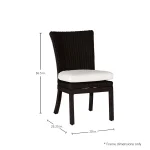 Rustic Woven N-dura Resin Wicker Outdoor Side Chair - Image 16