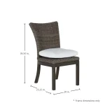 Rustic Woven N-dura Resin Wicker Outdoor Side Chair - Image 11