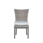 Rustic Woven N-dura Resin Wicker Outdoor Side Chair - Image 3