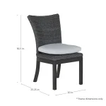 Rustic Woven N-dura Resin Wicker Outdoor Side Chair - Image 10