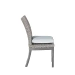 Rustic Woven N-dura Resin Wicker Outdoor Side Chair - Image 8