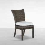 Rustic Woven N-dura Resin Wicker Outdoor Side Chair - Image 6