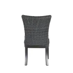 Rustic Woven N-dura Resin Wicker Outdoor Side Chair - Image 5
