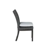 Rustic Woven N-dura Resin Wicker Outdoor Side Chair - Image 4