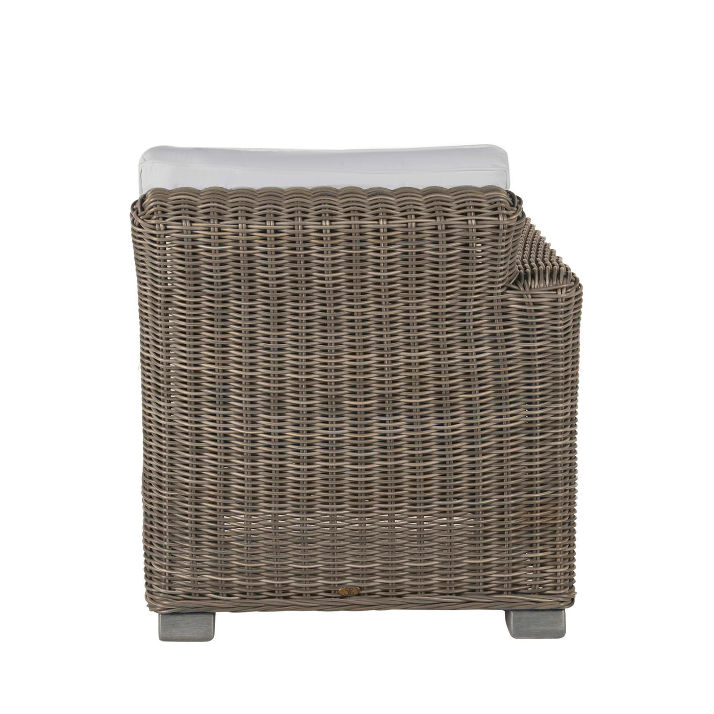 Rustic N-dura Resin Wicker Outdoor Sectional Left Arm Facing Sectional