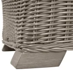 Rustic Woven N-dura Resin Wicker Outdoor Sectional Slipper Chair - Image 21