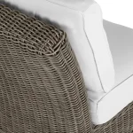Rustic Woven N-dura Resin Wicker Outdoor Sectional Slipper Chair - Image 18