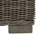 Rustic Woven N-dura Resin Wicker Outdoor Sectional Slipper Chair - Image 16
