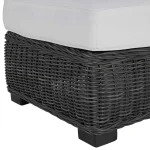 Rustic Woven N-dura Resin Wicker Outdoor Sectional Slipper Chair - Image 12