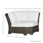Rustic N-dura Resin Wicker Outdoor Sectional Corner - Image 19