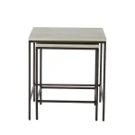 Abby Wrought Iron Square Outdoor Stacking Table 2 2 In. W X 24. 25 In. H