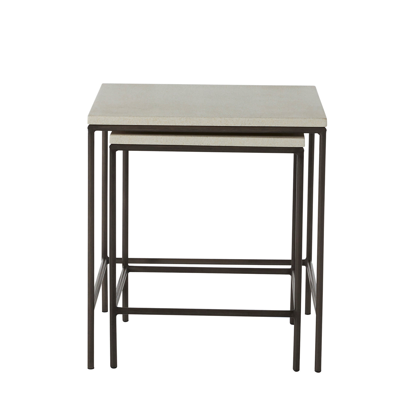 Abby Wrought Iron Square Outdoor Stacking Table 2 2 In. W X 24. 25 In. H