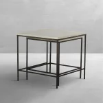 Abby Wrought Iron Square Outdoor Stacking Table 2 2 In. W X 24. 25 In. H - Image 5