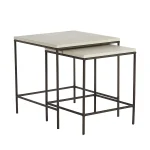 Abby Wrought Iron Square Outdoor Stacking Table 2 2 In. W X 24. 25 In. H - Image 8