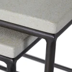 Abby Wrought Iron Square Outdoor Stacking Table 2 2 In. W X 24. 25 In. H - Image 9