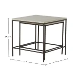 Abby Wrought Iron Square Outdoor Stacking Table 2 2 In. W X 24. 25 In. H - Image 12
