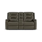 Arlo Leather Reclining Loveseat with Console - Image 3