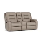 Arlo Leather Reclining Loveseat with Console - Image 5