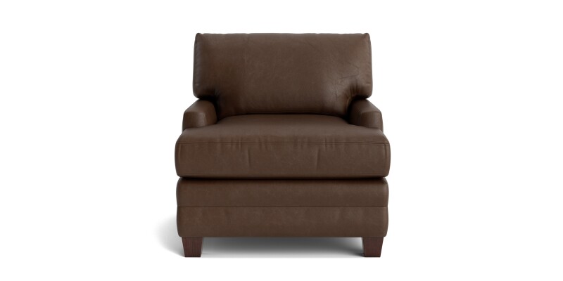 Carolina Leather Track Arm Accent Chair