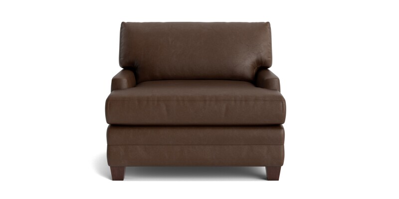 Carolina Leather Track Arm Accent Chair
