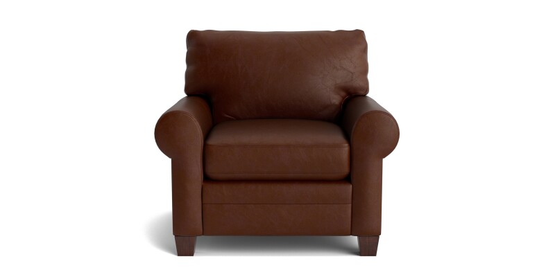 Carolina Leather Roll Arm Chair