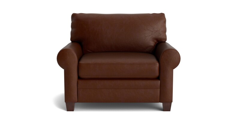 Carolina Leather Roll Arm Chair