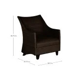 Athena Plus Woven N-dura Resin Wicker Outdoor Spring Lounge Chair - Image 6