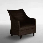 Athena Plus Woven N-dura Resin Wicker Outdoor Spring Lounge Chair - Image 7