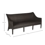 Athena Plus N-dura Resin Wicker Outdoor Sofa - Image 7