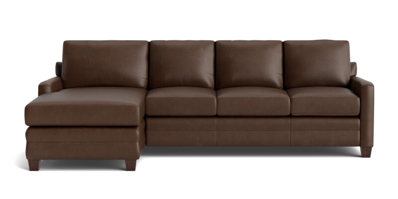 Carolina Leather Track Arm Chaise Sectional