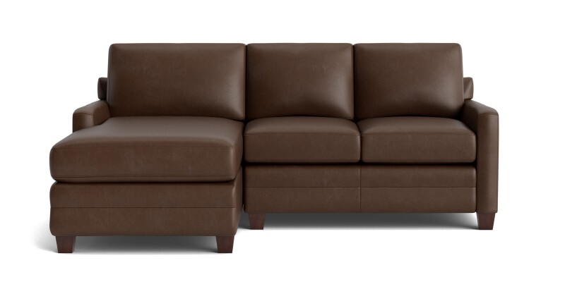 Carolina Leather Track Arm Chaise Sectional