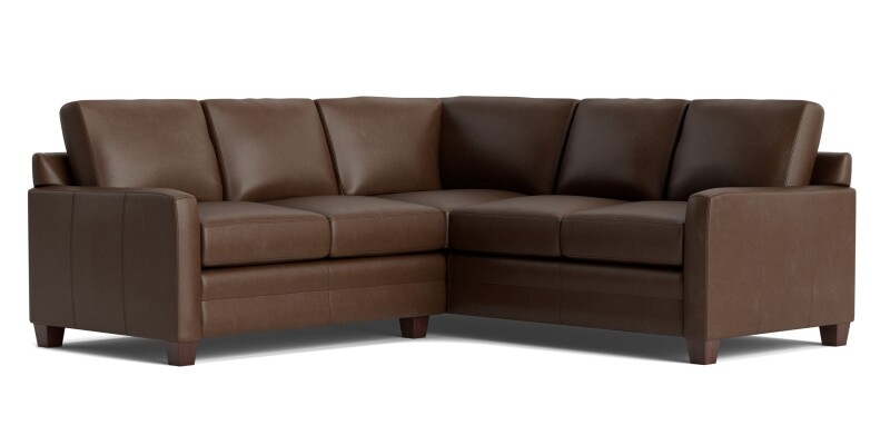 Carolina Leather Track Arm L-Shaped Sectional