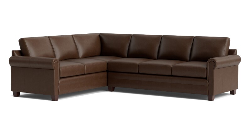 Carolina Leather Panel Arm L-Shaped Sectional